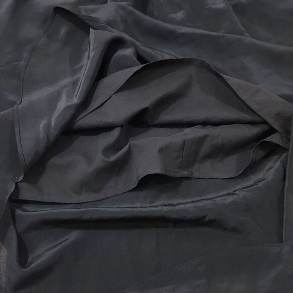 Madewell Womens‎ Black 100% Silk Island Midi Pencil Skirt Black Pockets XS - Picture 8 of 10